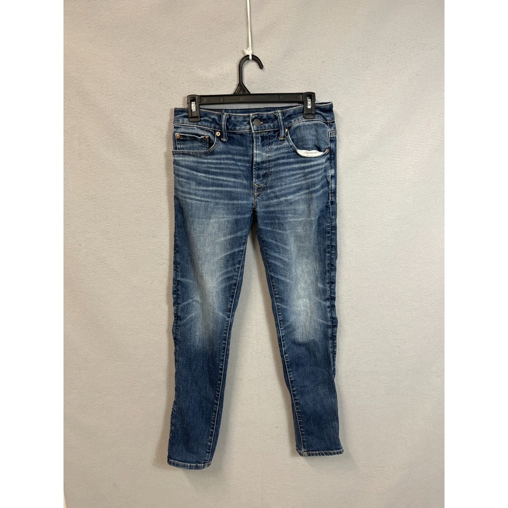 American Eagle Outfitters Jeans Mens 28x30 Blue Denim Cotton Stretch Skinny Leg
